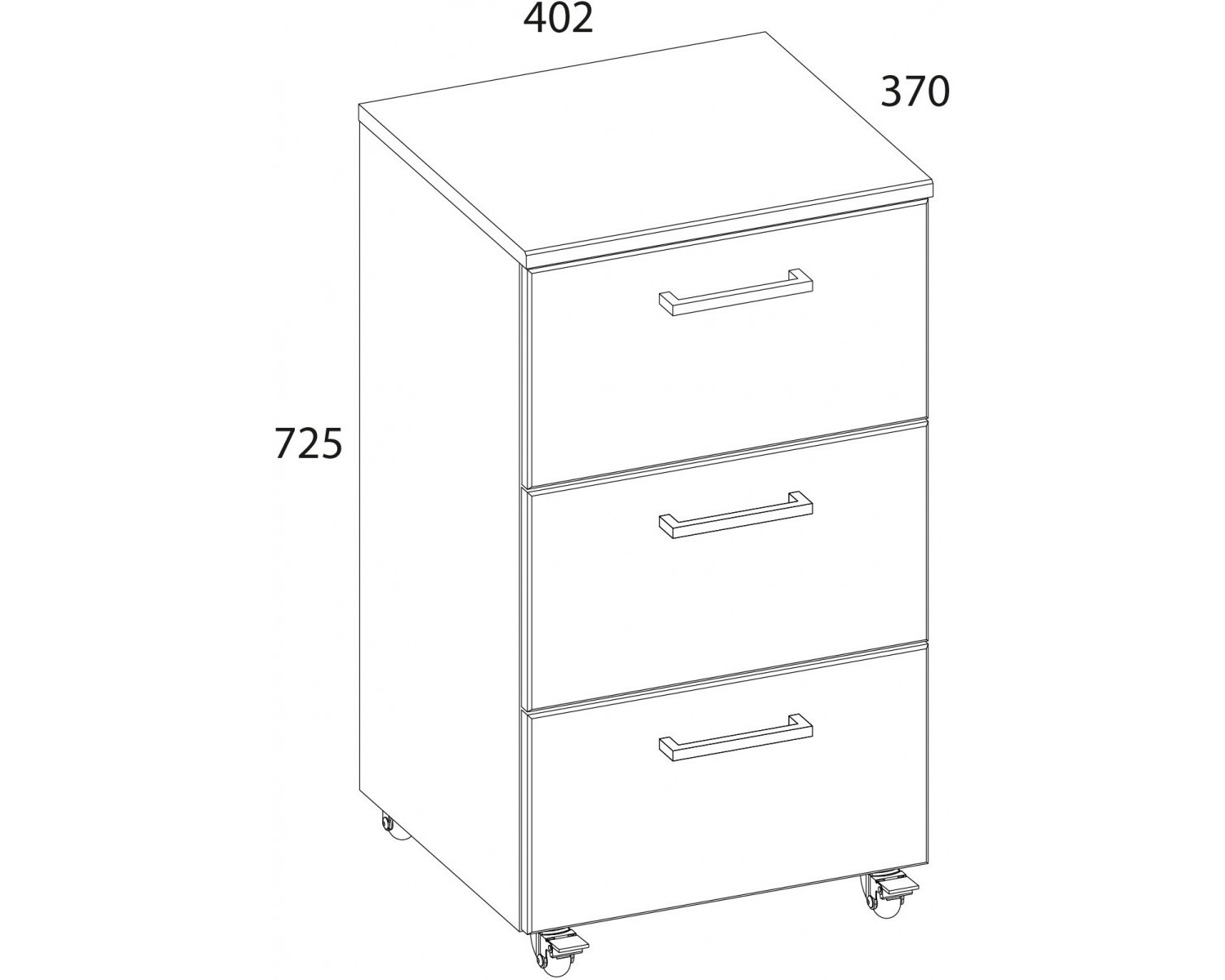 DOORSET, Тумба выкатная 3S. Цвет ДУБ НАВАРРА
