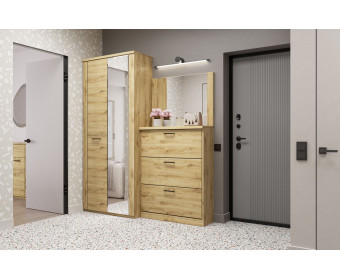 DOORSET, Зеркало навесное 90. Цвет ДУБ НАВАРРА
