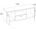 DOORSET, Тумба RTV 2D1SN. Цвет ДУБ НАВАРРА