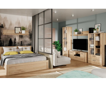DOORSET, Кровать 160. Цвет ДУБ НАВАРРА