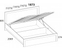 DOORSET, Кровать 180 с подъемником. Цвет ДУБ НАВАРРА