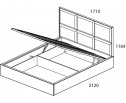 Кровать HELENA 160 с подъемником. Цвет КАМИЛЛА 07