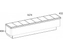 Скамья приставная 160, JAGGER, цвет Дуб монастырский /Черный