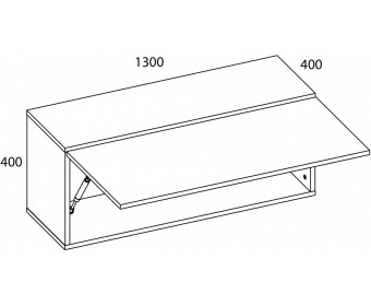 MODERN, Шкаф навесной 1D/130-40. Цвет ПЕРСИДСКИЙ ЖЕМЧУГ