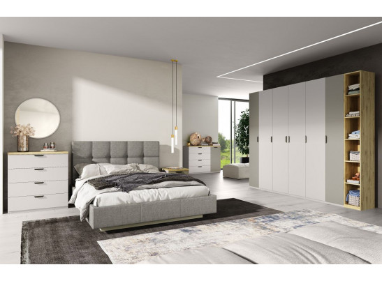 MODERN, Кровать 160 М с подъемником. Цвет ПЕРС ЖЕМЧУГ/LOFT GREY