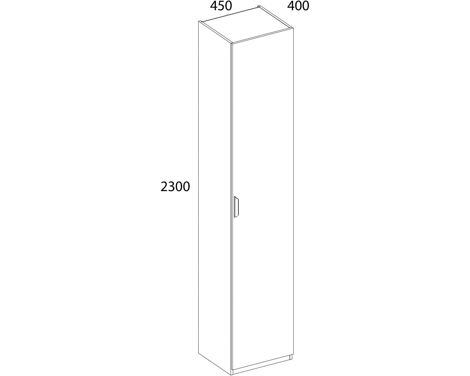MODERN, Шкаф 1D/45 Z. Цвет ПЕРСИДСКИЙ ЖЕМЧУГ