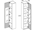 MODERN, Шкаф 1D/45 Z. Цвет ПЕРСИДСКИЙ ЖЕМЧУГ