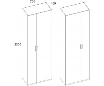 MODERN, Шкаф 2D/70 Z. Цвет ПЕРСИДСКИЙ ЖЕМЧУГ