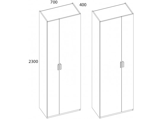MODERN, Шкаф 2D/70 Z. Цвет ПЕРСИДСКИЙ ЖЕМЧУГ