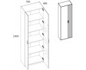 MODERN, Шкаф 2D/70 Z. Цвет ПЕРСИДСКИЙ ЖЕМЧУГ