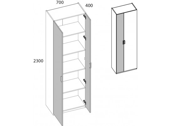 MODERN, Шкаф 2D/70. Цвет ПЕРСИДСКИЙ ЖЕМЧУГ