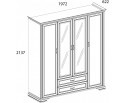 Шкаф 4D2S Z , MONAKO, цвет Сосна винтаж