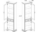 Шкаф 2D1S, MONAKO, цвет Сосна винтаж/дуб анкона