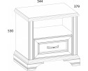 Тумба прикроватная 1S, MONAKO, цвет Сосна винтаж/дуб анкона