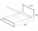 Кровать 160 с подъемником, MONAKO, цвет Сосна винтаж/дуб анкона