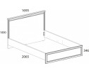 Кровать 160, MONAKO, цвет Сосна винтаж/дуб анкона