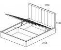 Кровать SABRINA 160 с подъемником. Цвет LIBRA 03