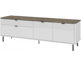 SIMPLE, Тумба RTV 2D2S. Цвет БЕЛЫЙ / МОНТЕ / ДЖЕЛАТО