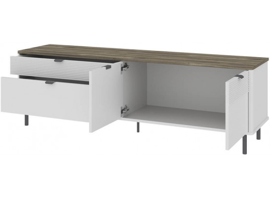 SIMPLE, Тумба RTV 2D2S. Цвет БЕЛЫЙ / МОНТЕ / ДЖЕЛАТО