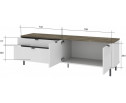 SIMPLE, Тумба RTV 2D2S. Цвет БЕЛЫЙ / МОНТЕ / ДЖЕЛАТО