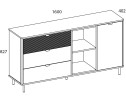 SIMPLE, Тумба 1D3S2N. Цвет БЕЛЫЙ / МОНТЕ / ДЖЕЛАТО