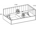 Кровать SINGLE 120 угловая с подъемником. Цвет SIMPLE 5