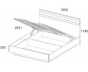 TAURUS, Кровать 160В с подъемником. Цвет БЕЛЫЙ / ДУБ ВОТАН