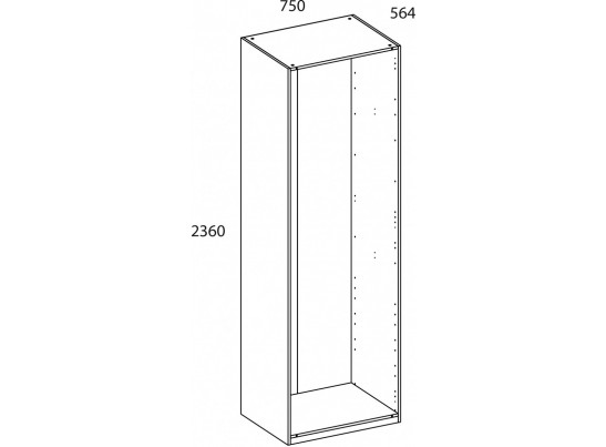 TETRA Корпус шкафа 75/236/56. Цвет ПЕРСИДСКИЙ ЖЕМЧУГ