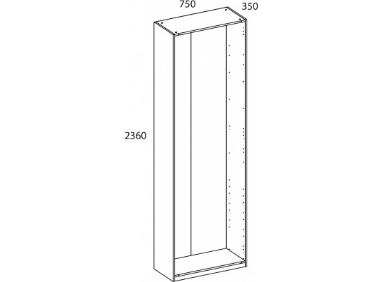 TETRA Корпус шкафа 75/236/35. Цвет ПЕРСИДСКИЙ ЖЕМЧУГ