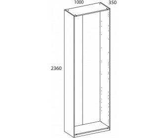 TETRA Корпус шкафа 100/236/35. Цвет ПЕРСИДСКИЙ ЖЕМЧУГ