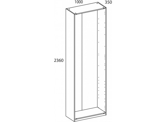 TETRA Корпус шкафа 100/236/35. Цвет ПЕРСИДСКИЙ ЖЕМЧУГ