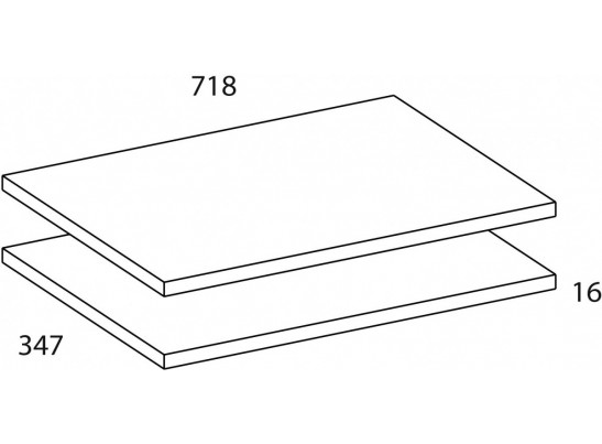 TETRA Комплект полок 75/35. Цвет ПЕРСИДСКИЙ ЖЕМЧУГ