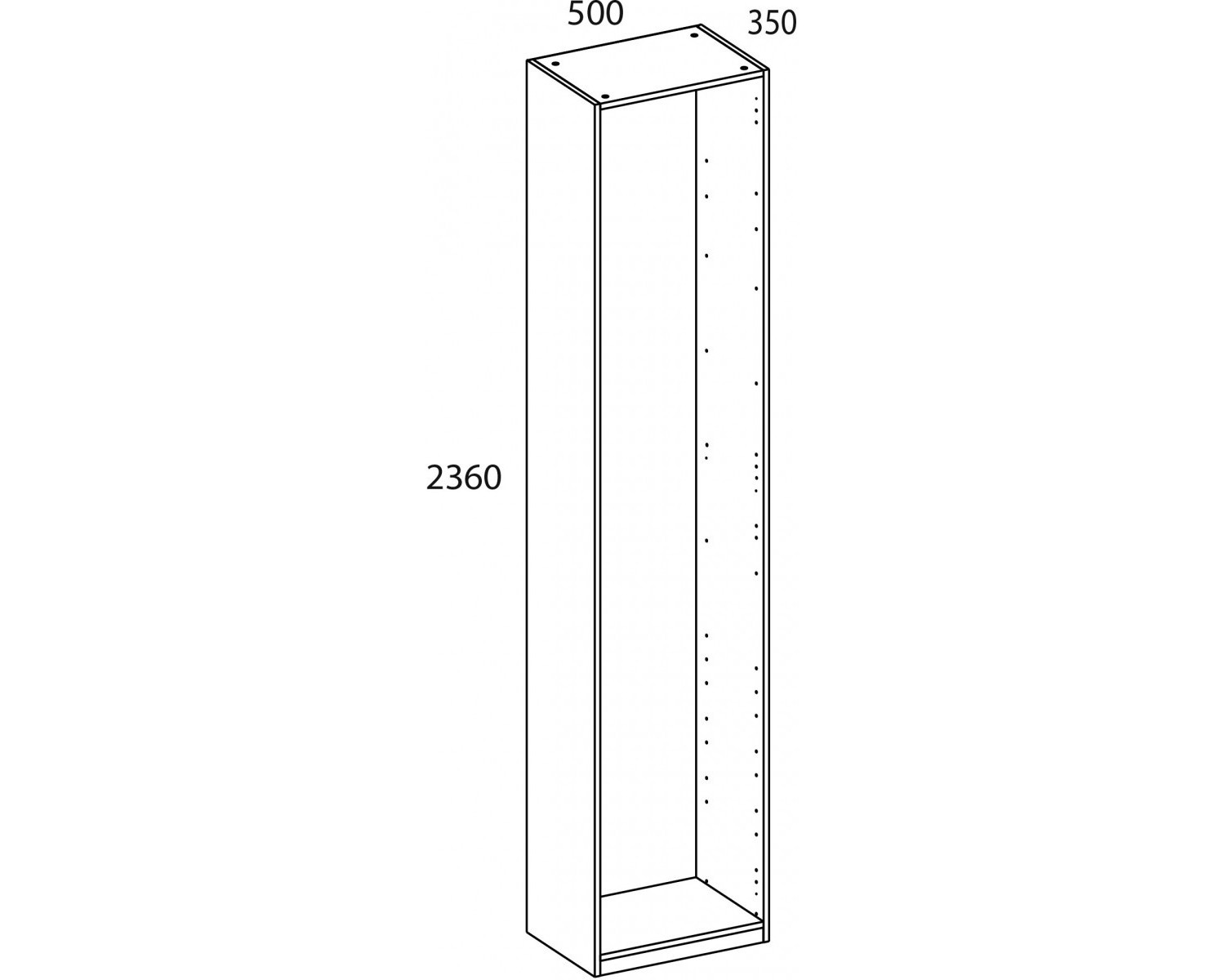 TETRA Корпус шкафа 50/236/35. Цвет ПЕРСИДСКИЙ ЖЕМЧУГ