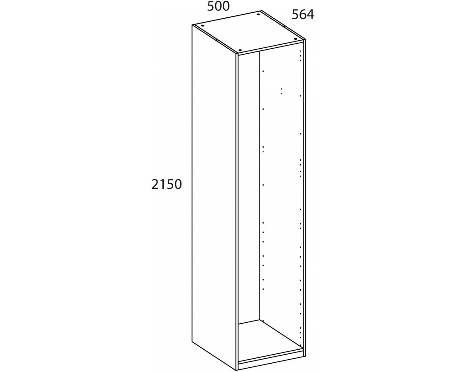 TETRA Корпус шкафа 50/215/56. Цвет ПЕРСИДСКИЙ ЖЕМЧУГ