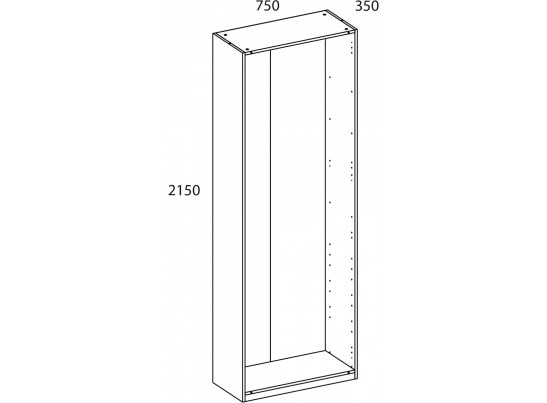TETRA Корпус шкафа 75/215/35. Цвет ПЕРСИДСКИЙ ЖЕМЧУГ