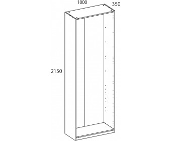 TETRA Корпус шкафа 100/215/35. Цвет ПЕРСИДСКИЙ ЖЕМЧУГ