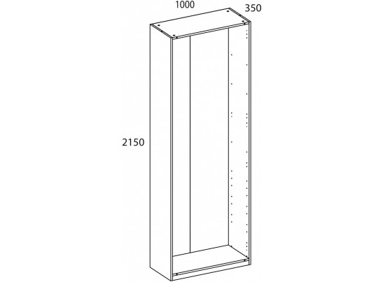 TETRA Корпус шкафа 100/215/35. Цвет ПЕРСИДСКИЙ ЖЕМЧУГ