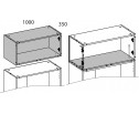 TETRA Корпус антресоли 100/35. Цвет ПЕРСИДСКИЙ ЖЕМЧУГ