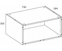 TETRA Корпус антресоли 75/56. Цвет ПЕРСИДСКИЙ ЖЕМЧУГ
