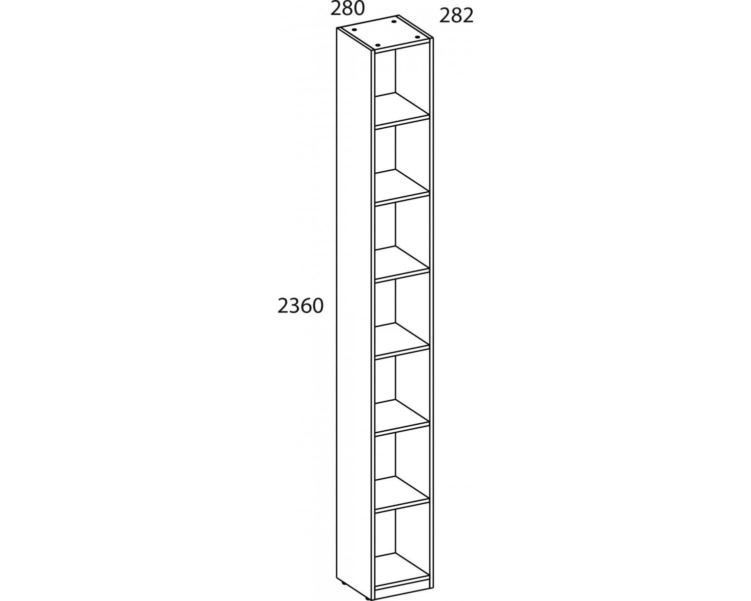 TETRA Стеллаж 236. Цвет ПЕРСИДСКИЙ ЖЕМЧУГ