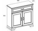 Тумба 2D1S Тиффани