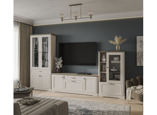 TOSCANA NEW, Тумба RTV 3D1S. Цвет ПЕРСИДСКИЙ ЖЕМЧУГ/КАНЬОН