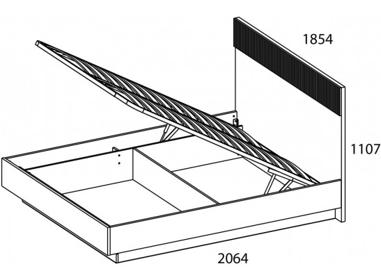 VINATI, Кровать 180 с подъемником. Цвет ПЕРСИДСКИЙ ЖЕМЧУГ/ АМАРОК