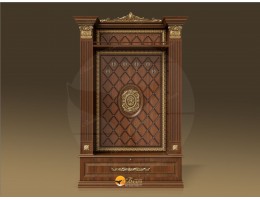 Прихожая Б11.4-11 с капителяти (фасад МДФ) Орех/патина золото