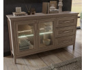 Тумба-витрина с подсветкой Классик глиняный серый KOM2W3S