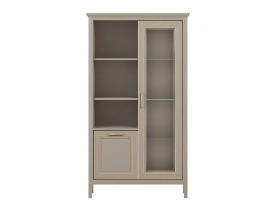 Шкаф-витрина Классик глиняный серый REG1W1D