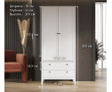 Шкаф Эва белый SZF2D2S/90