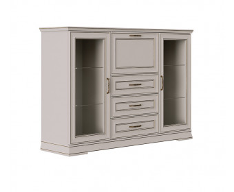 Тумба-витрина с подсветкой Флоренция персидский жемчуг KOM2W3S1B