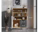 Тумба-витрина с подсветкой Грейс дуб наварра/графит KOM2W1D2S