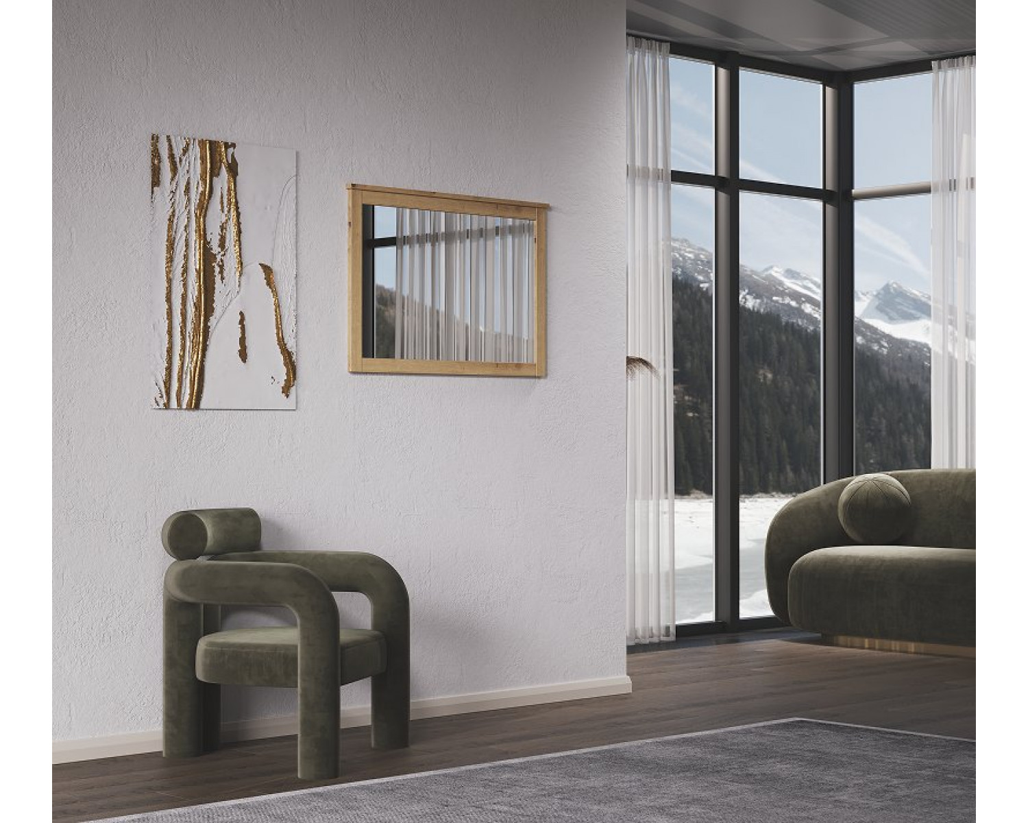 Зеркало Хельга дуб артизан LUS/90